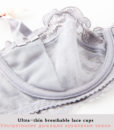 Hot Sexy Bra Set Plus Size 36 38 40 Ultrathin Underwear Women Set White Lace Bra Embroidery Transparent Lingerie Brand Brassiere 3
