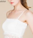 100% Real Silk Women’s Tube Tops Femme Sexy Lace Wrap Chest Women Sling Inner Tops Female Wild Basic Halter Camis With 2 Pads 1
