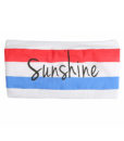 OUBINEW 17 summer Tube Tops bare shoulder shorts crop top printing sunshine letter red and blue stripe wrap chest T2230Z 4