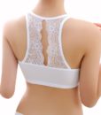 Sexy Women Cotton Hollow Back White Shirt Tube Top Padded Bra Wrap Chest Bra Cropped Clothing 2