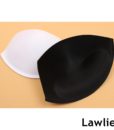 B024 A Pair of Black & White A pair C80/D75 sew in BRA CUPS Pads Push Up Swimwear Dress Corset Soft Foam 2