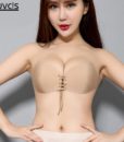LUVCLS Sexy Super Push Up Bra Bralette Backless Self Adhesive Strapless Stick Gel Silicone Magic Push Up Invisible Bra NY0135 2