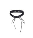 INSOUL 17 New Fashion Women Black Sexy Spaghetti Strap Adjustable Button Set Of Knot Elastic Soft Solid Color Tops Chokers 4