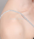 Accessories adjustable clear crystal belt gorgeous prom diamante rhinestone bra strap party evening dress underwear women 1