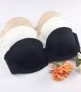 Invisible Bra Women Cotton Padded Contour Smooth Seamless Nude Underwire Push Up Strapless Bras Transparent Straps Brassiere New 2