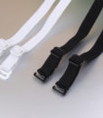 1 pair good quality black white 1cm width nylon elastic bra straps with metal clips 3
