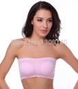 3pcs/lot Women Tube Top Wrapped Chest Plus Size bra Top Seamless double layer bra with pads Free Shipping 5