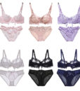 Lingerie plus size Ultra-thin Bra Brief Sets Push up Bra and Panties Female Underwear bra Set Transparent Women’s Sexy bra 4